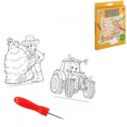 Prick block farm 12 sheets 18 cm