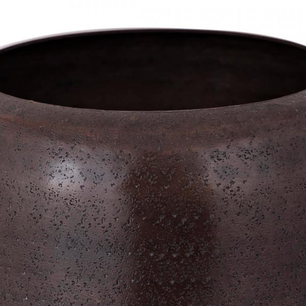 PTMD flowerpot Djace aluminum copper colored 34 cm set of 3