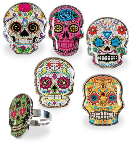 Ring Sugar Skull, sort. Designs