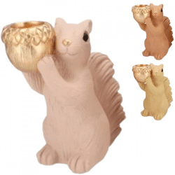 Schale Jingle Eichhörnchen stehend sand/rosa 21 cm 3fach sortiert