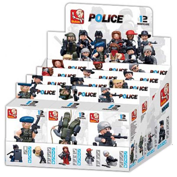 Sluban - Army - Cops & Robbers Mini Figuren Display