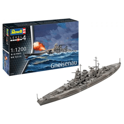 Starter Kit Battleship Gneisenau Revell model kit with basic accessories 1:1200