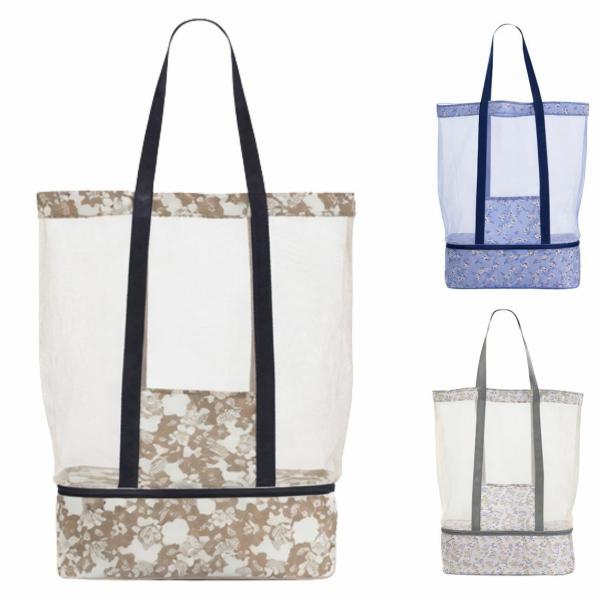 Strandtasche mit Kühlfach 39 cm 3fach sortiert