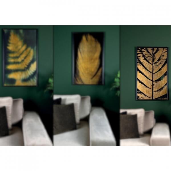 Wandpaneel Loro Palmblatt Spiegel/Gold 100 cm