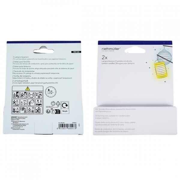 Windlicht Kerzen weiß 1,8 x 10,5 cm Satz von 2