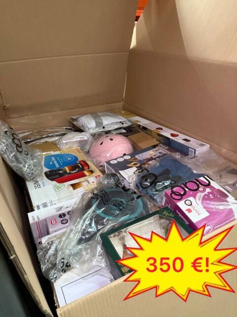350 € Stock Mix Paletten von deutschen Marktplätzen Haushaltsgeräte Haushaltswaren Kinderartikel Möbel Kategorie A B C 60–70 Stück pro Palet