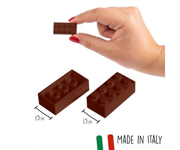 Androni - Blox 100 braune 8er Bausteine in Dose