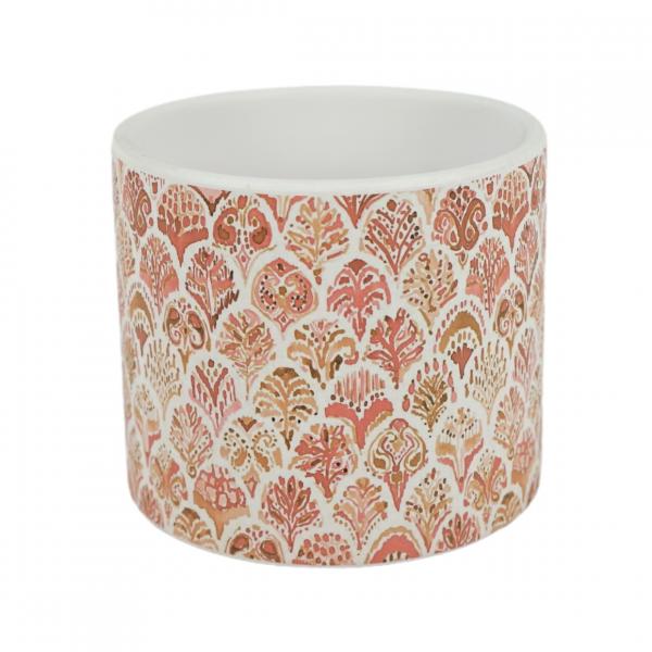 Flower pot Orange ceramic 12 cm