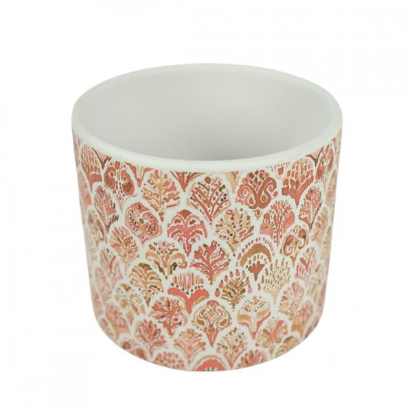 Flower pot Orange ceramic 12 cm
