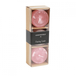 Countryfield drijfkaars Bollie roze 5 cm set van 3
