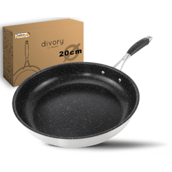 Edelstahl Pfanne 20 cm ULTIME Induktion I Antihaft beschichtete kleine Bratpfanne für alle Herdarten I Induktionspfanne (Greblon C3)