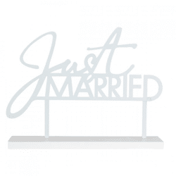 Ginger Ray Tischdekoration Just Married Metall weiß 30 cm
