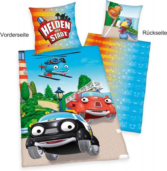 Helden der Stadt - Wendebettw&auml;sche - 80 x 80 / 135 x 200 cm
