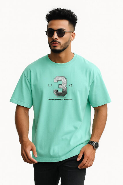 Herren Basic T-Shirt Preimum Qualität Aufdruck Baumwolle Rundhals arbeit