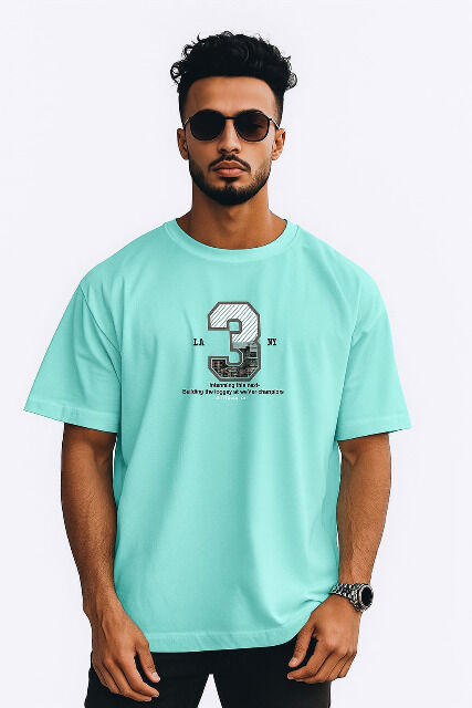 Herren Basic T-Shirt Preimum Qualität Aufdruck Baumwolle Rundhals arbeit