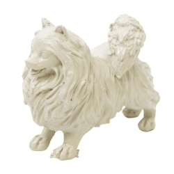 Housevitamin Statue Pomeranian Hund beige 10,5 cm