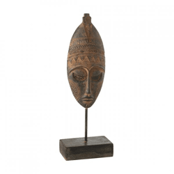 J-Line statue head magnesium brown 52 cm