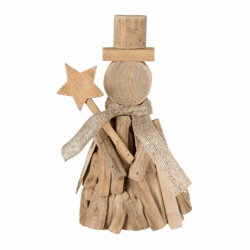 J-Line statue Christmas wood 22,5 cm