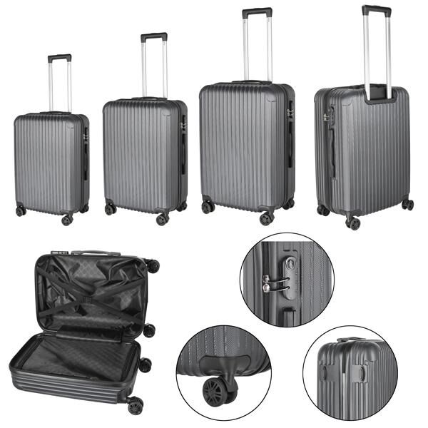 Kofferset A036 3tlg Anthrazit