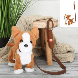 Running dog corgi with sound approx. 30x26cm