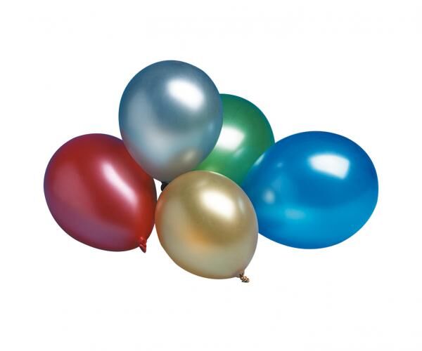Luftballons "Metallic-bunt" - 15 St&uuml;ck - 30 cm