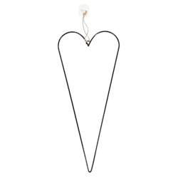 Stern Fabrik decoration heart metal black 40 cm
