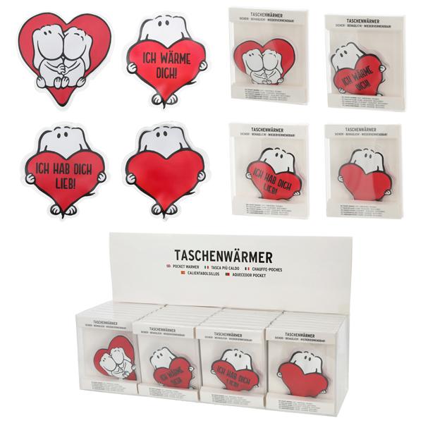 Taschenheizkissen Charly mit Herz, 4f. s.