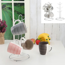 Cup holder, for 6 cups, chrome-plated