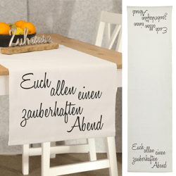 Table runner enchanting evening, black, approx. 40x160cm