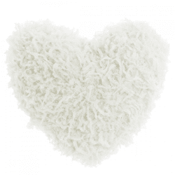 Unique Living Kissen Romeo Herz Taube weiß 45 x 45 cm