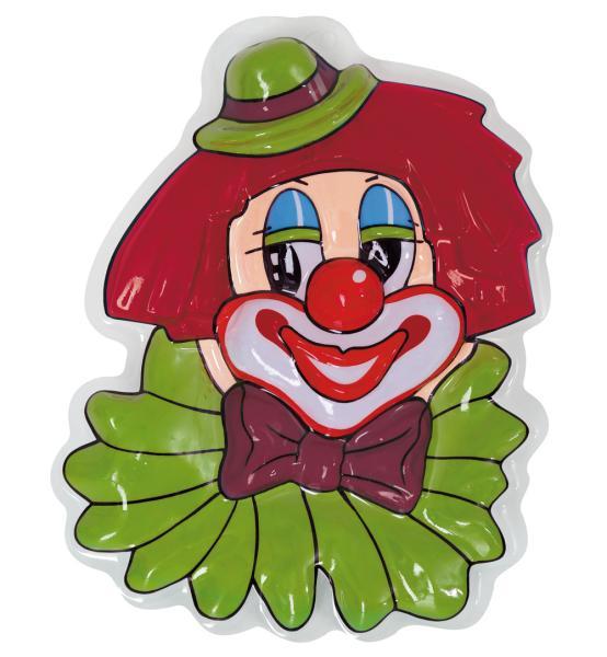 Wand-Deko Clown mit Hut - 30 cm
