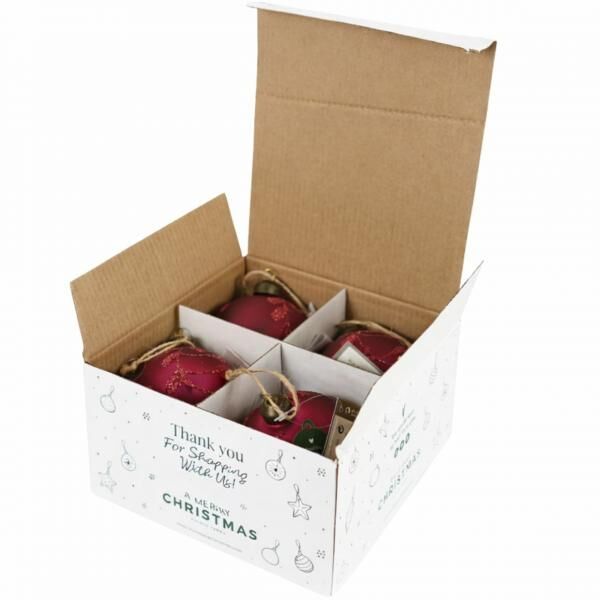 Christmas ball Berry Leaf glass pink 8 cm