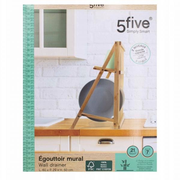 5five dish rack bamboo 60 cm