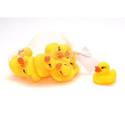 Badeentenset 10 Stk. im Netz ca.4,5 cm