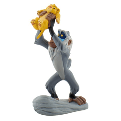 Bullyland 12256 - Der König der Löwen Spielfigur Rafiki mit Simba, 10cm