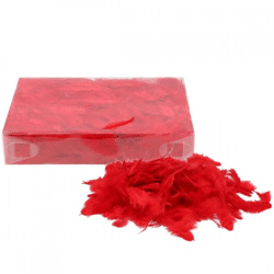 Decoration feathers red 20 gr