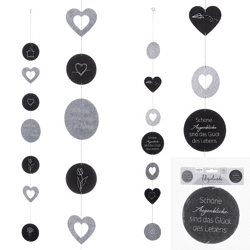 Felt garland with slogan. 2/s, approx. 145cmL 