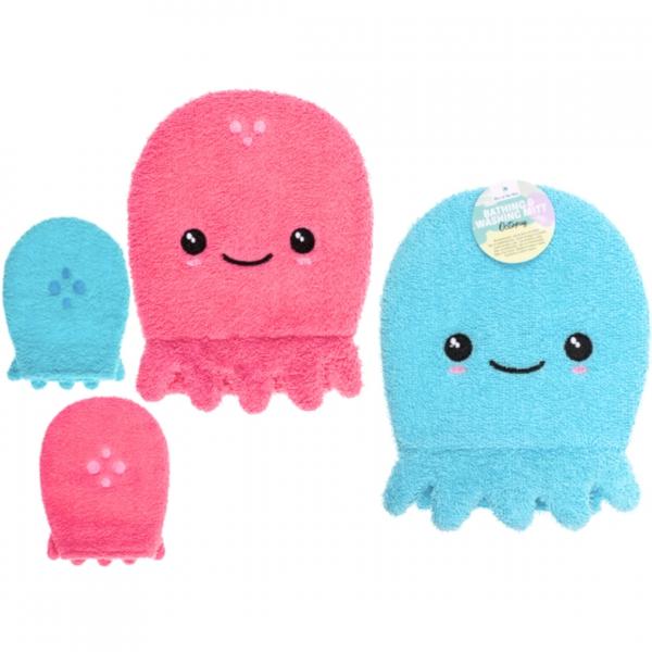 Washcloth octopus 21 cm 2 assorted