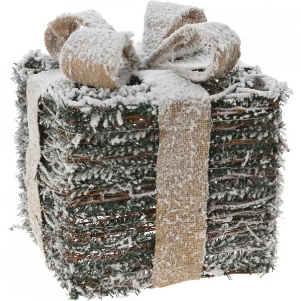 Geschenkbox mit batteriebetriebenen LED-Leuchten 26 cm 3er-Set