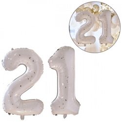 Ginger Ray foil balloon milestone 21 years