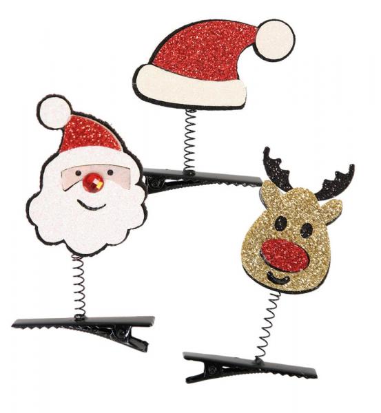 Haarclip Weihnachten - 3-fach sortiert