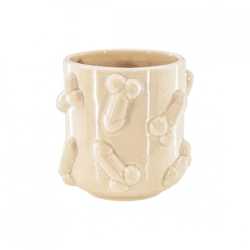 Housevitamin Blumentopf Dick beige 11,5 cm