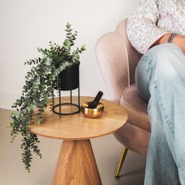 Housevitamin Blumentopf auf Ständer Metall grün 19 cm