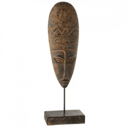 J-Line statue head magnesium brown 86 cm