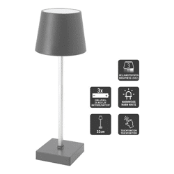 LED table lamp, battery, anthracite, M, approx. 32cmH