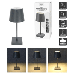LED table lamp, battery, anthracite, S, approx. 26cmH
