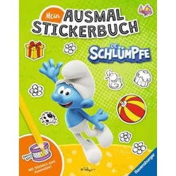 My coloring sticker book: The Smurfs