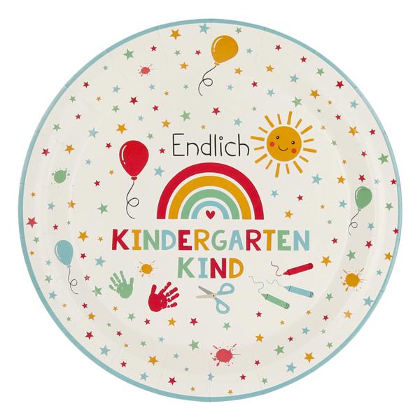 Pappteller Kindergarten, 8er Set, ca. 23cmD