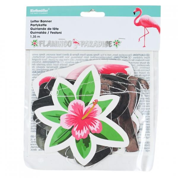 Partykette Flamingo Paradies Papier 135 x 15 cm