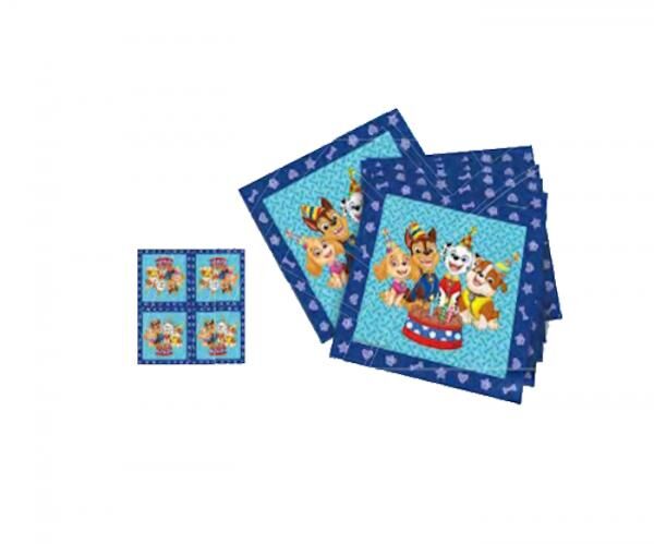 Paw Patrol - 20 Servietten blau - 3-lagig